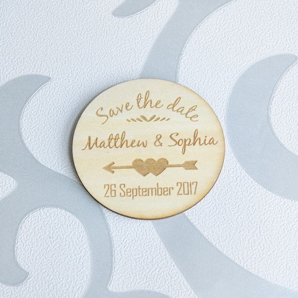 Rustic Save The Date Magnets Personalised Wood Save The Date