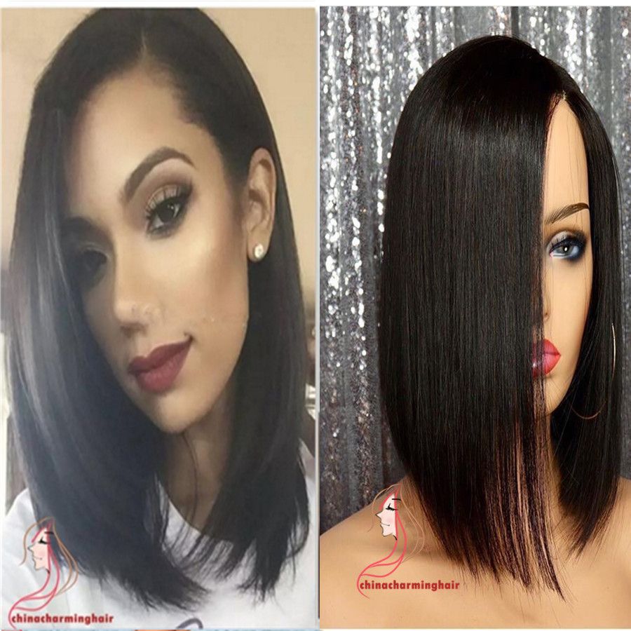 Großhandel Menschenhaar Kurze Bob Perücken Für Schwarze Frauen Brasilianische Remy Haar Spitze Front Menschenhaar Perücken Gebleichten Knoten Vorgerissen