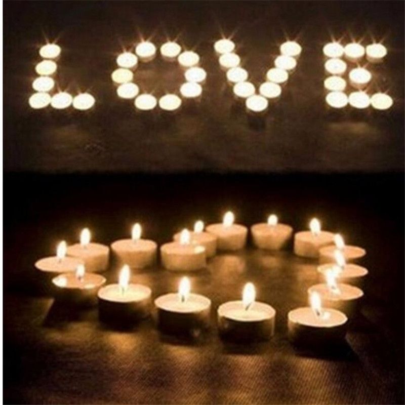 Unscented Tea Lights Candle Diy Wedding Party Romatic Homehotel Decoration Smokeless Candle Birthday Marry Christmas Candles Gifts