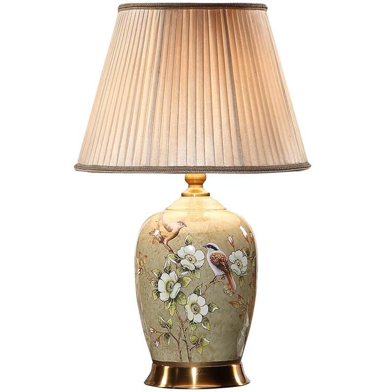China Ceramic Table Lamp Coloured Drawing Desk Light For Wedding Upscale Villa Club Art Warm Hotel Home Lighting Luminaire G571