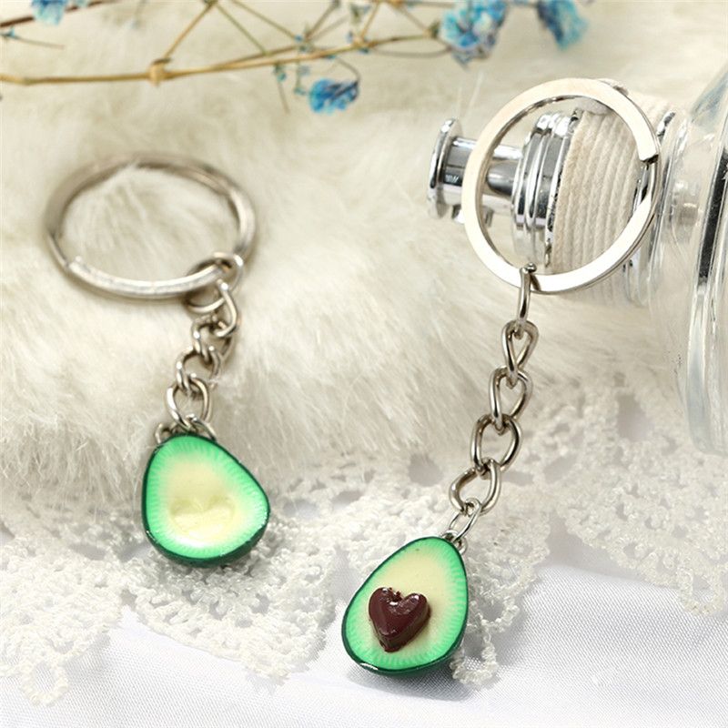 couples jewelry fruit key chain ring keyring couple bag chain 3d