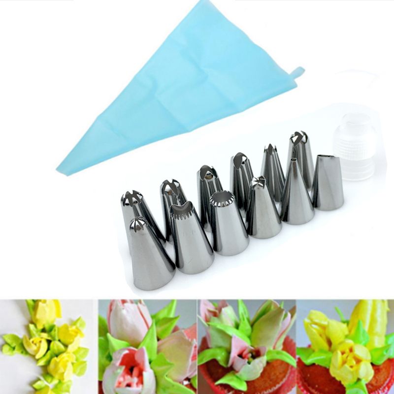 2021 EVA Pastry Bag Icing Piping Bag With Stainless Steel Nozzle Pastry