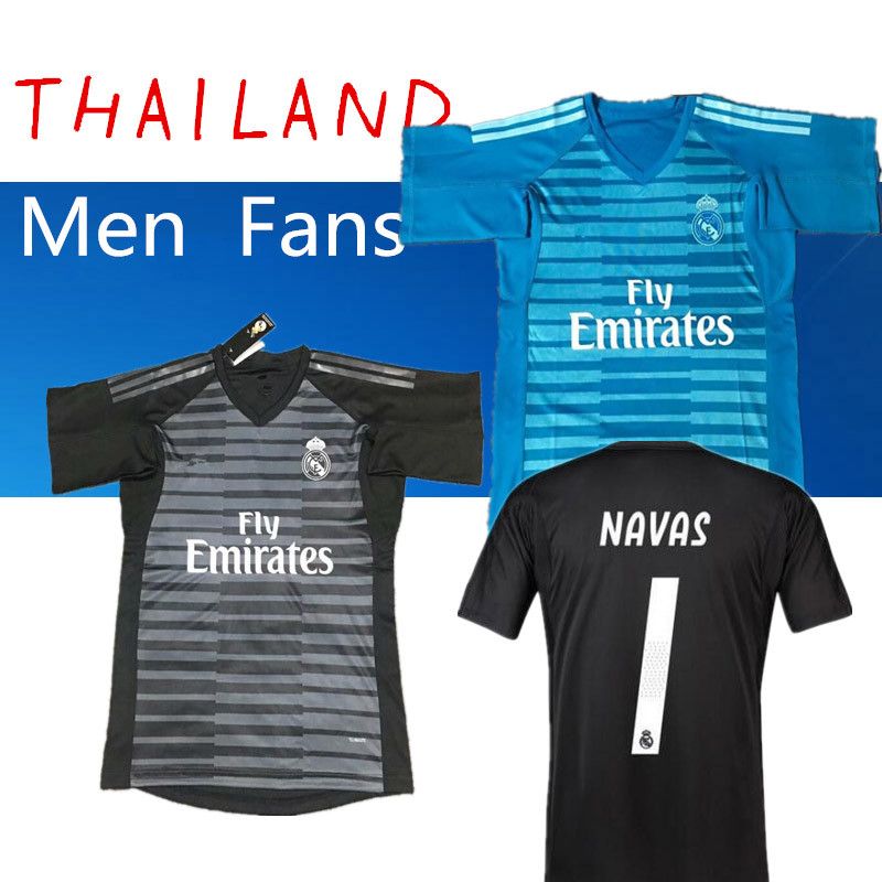 2019 AAA 18 19 Real Madrid Goalkeeper Soccer Jerseys Home Away 2018 2019 Real Madrid Navas K