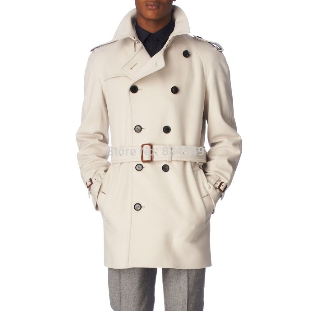 Women Autumn Designer Trench Coats Y V Turn Down Collar White Double Ted Sashes Long