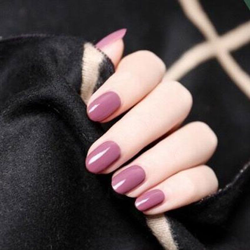 Zhoushort False Nails Round Head Solid Color Fake Nail Full Cover Zhoushort False Nails Round Head Solid Color Fake Nail Full Cover Artificial Wear Art With Double Sided Adhesive Acrylic Designs From