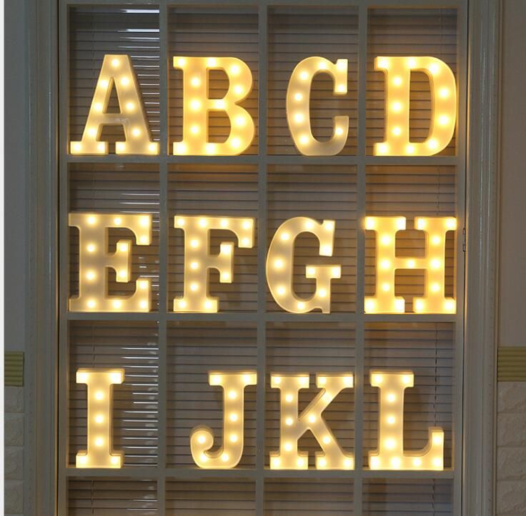 2019 A Z Alphabet Led Letter Lights Light Wedding Party Lamp
