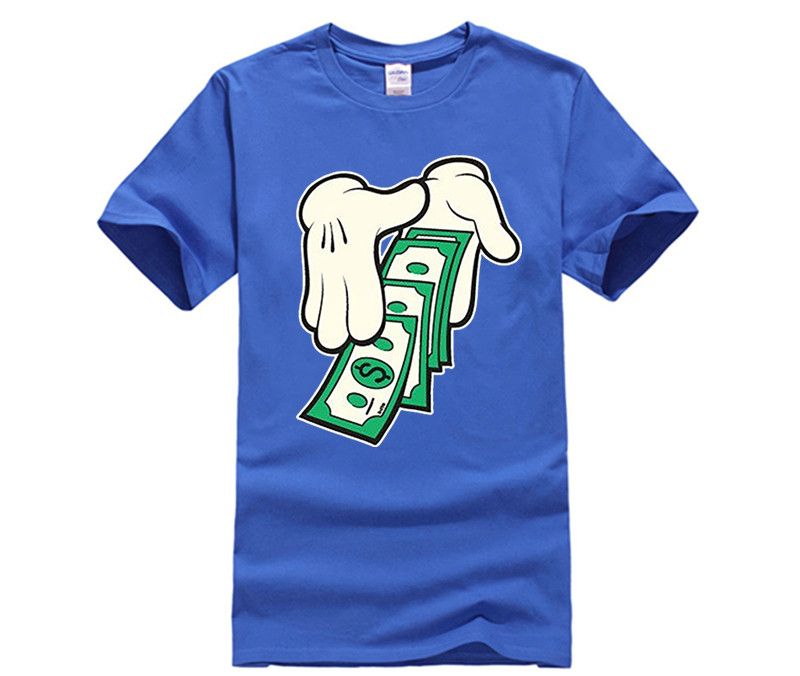style mens t shirts create shirts online crew neck men short printing cartoon hands make it rain party money shirt formal shirt casual shirt from