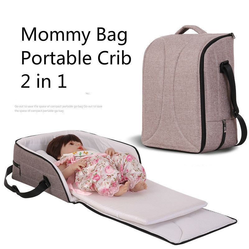 2018 Portable Outdoor Baby Crib Bed Travelling Diaper Bag 2018 Portable Outdoor Baby Crib Bed Travelling Diaper Bag Infant Safety Cradles Folding Mommy Mummy