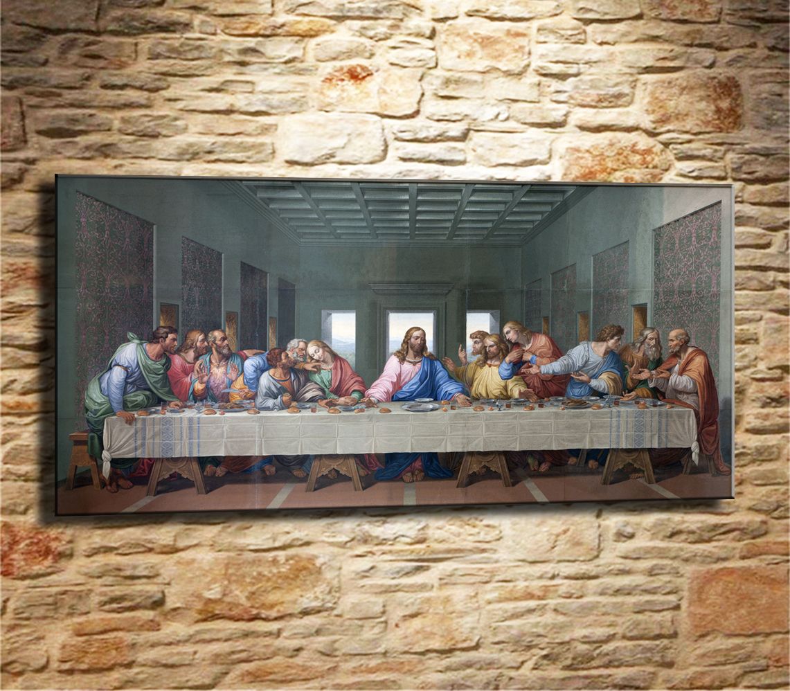 The Last Supper Leonardo Da Vinci 1 Pieces Canvas Prints Wall Art Oil Painting Home Decor Unframed Framed