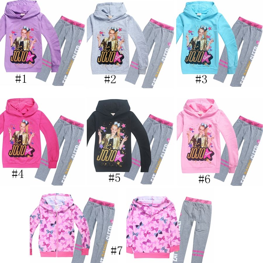 2019 7styles JOJO Siwa Hoodies Clothing Sets Kids Children Tracksuits