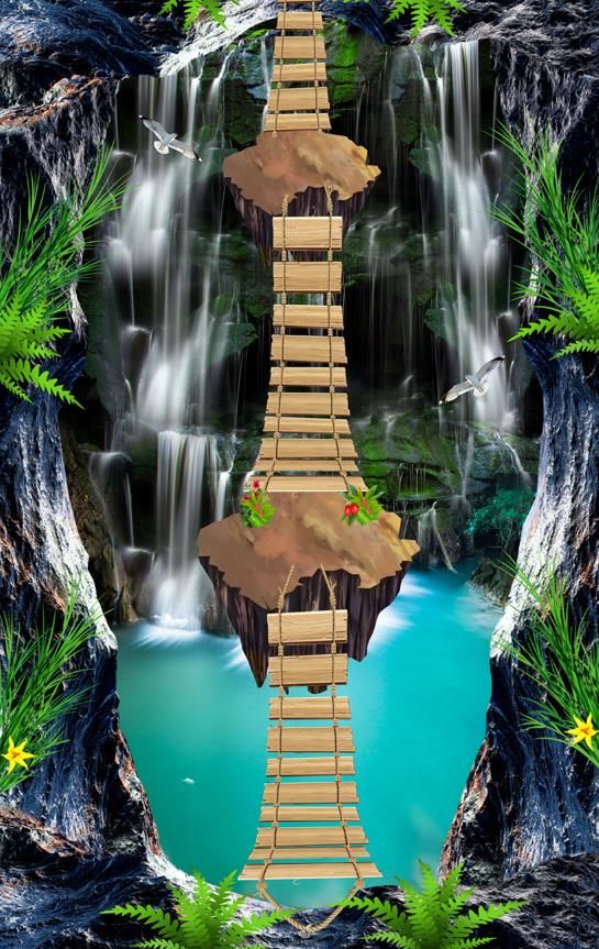 Acheter Revetement De Sol 3d Falaise Isle Cascade Papiers Peints Decor A La Maison Salon 3d Peinture De Plancher Pvc Auto Adhesif Papier Peint De 20 14 Du Yeyueman6666 Fr Dhgate Com