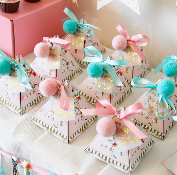 Cute 1st Baby Shower Paper Candy Boxes Gift Bag Packaging Boys Girls Cute 1st Baby Shower Paper Candy Boxes Gift Bag Packaging Boys Girls