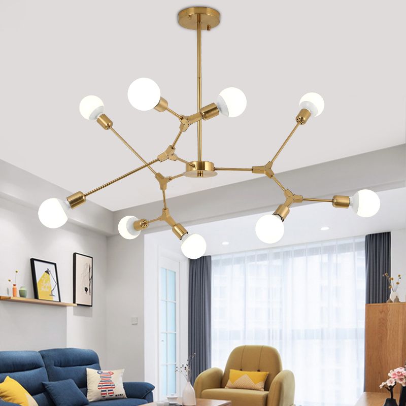 Modern Led Chandelier Lighting Fixtures Iron Chandeliers Gold And Modern Led Chandelier Lighting Fixtures Iron Chandeliers Gold And Black Shape Changeable Nordic Lamp For Indoor Pineapple Wall