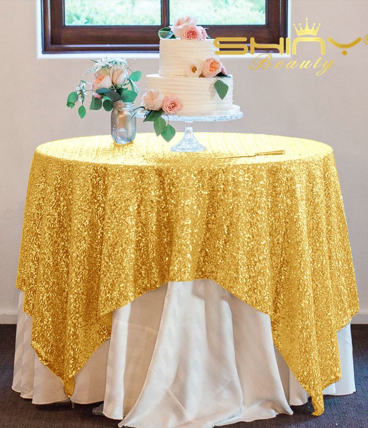 8ft Table Rectangle Gold Sequin Cloth For Wedding Sparkly 8ft Table Rectangle Gold Sequin Cloth For Wedding Sparkly Tablecloths Circle Tablecloth From Onlyloveinlife