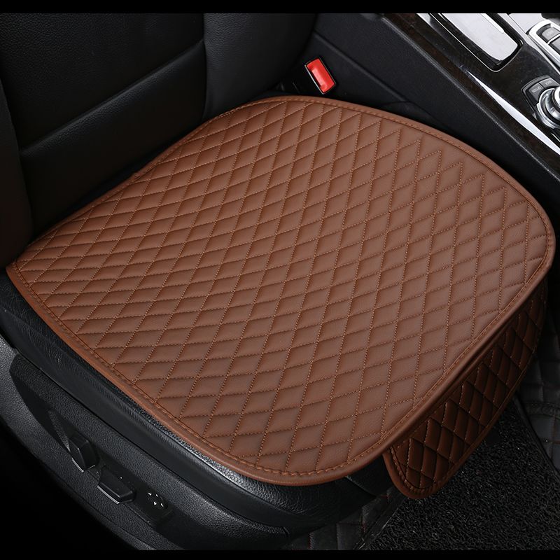 PU Leather Car Seat Cushion Without Back Support Three Colors Durable Universal Size Car Seat