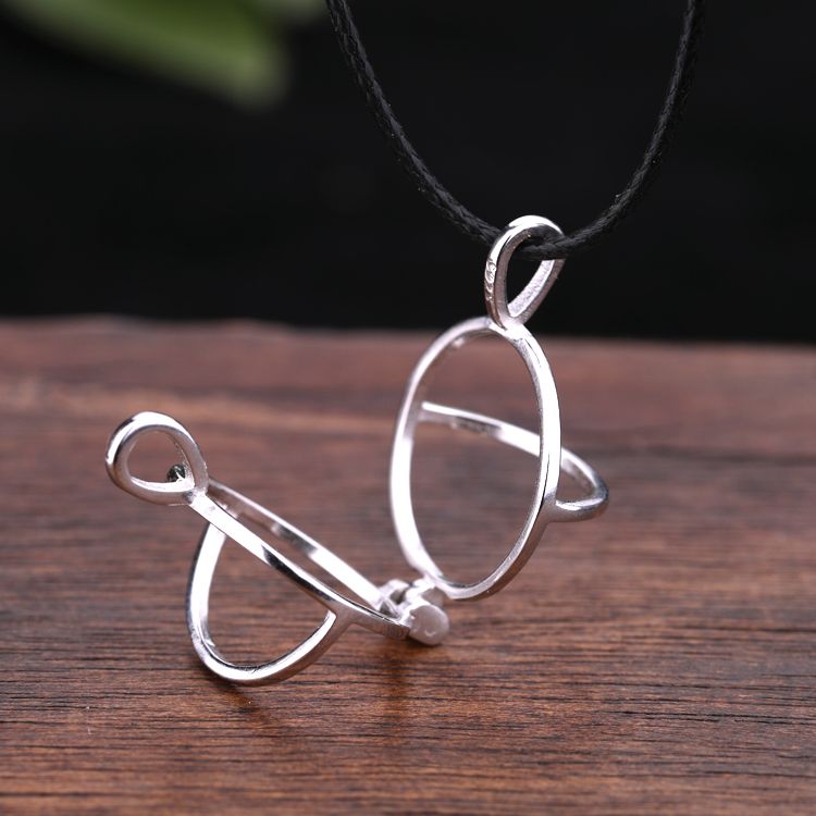 925 Sterling Silver Women Pearl Pendant Setting 12 13 8mm Semi Mount 925 Sterling Silver Women Pearl Pendant Setting 12 13 8mm Semi Mount White Gold Color Cage