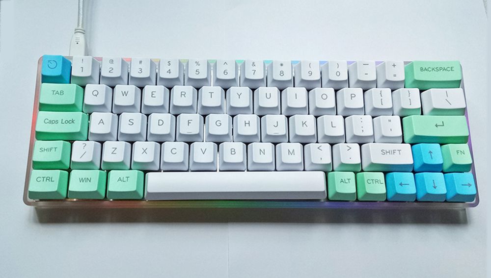xd60 xd64 diy mechanical keyboard top leds under glow rgb supports