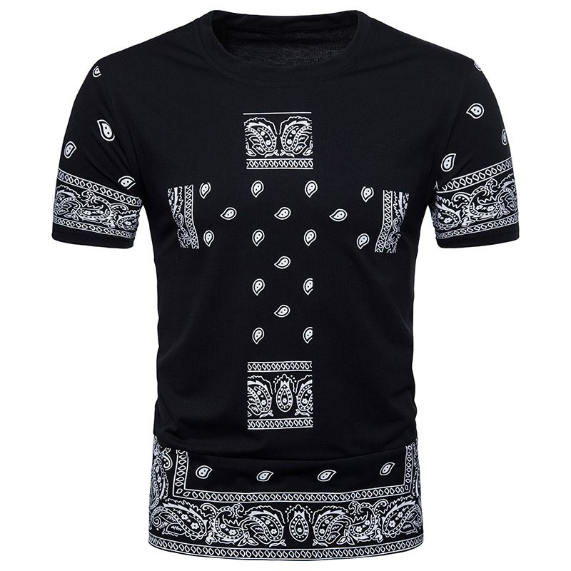 Men Harajuku Hip Hop Bandana Kany West Long T-shirt Men Side Zipper ...