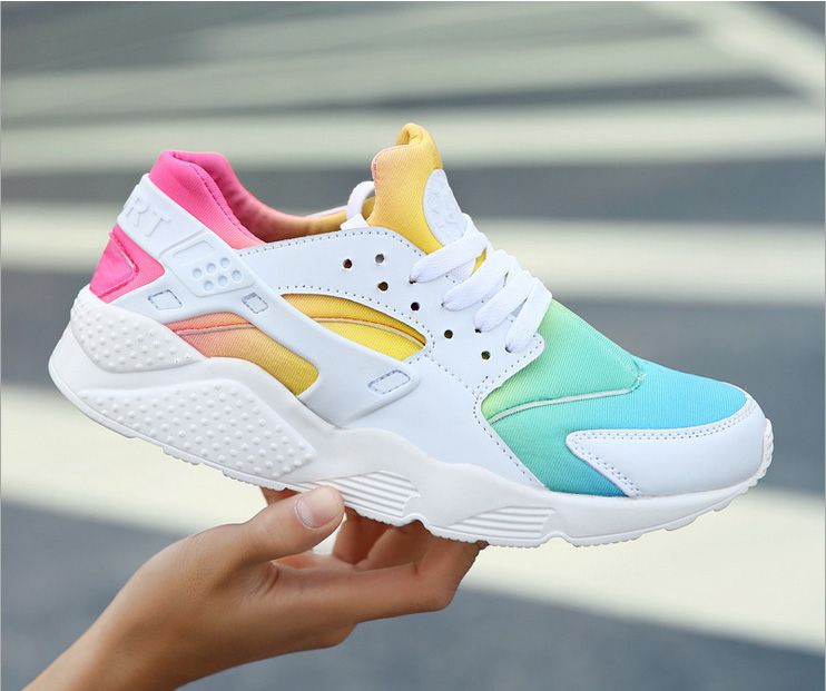 rainbow huarache shoes