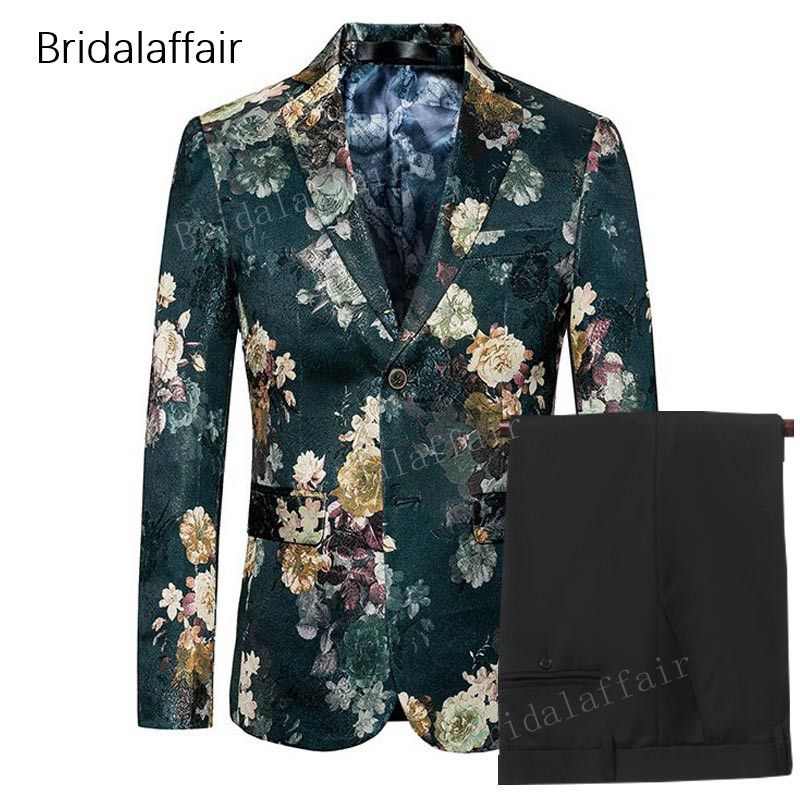 2019 Wonderful Suits Men S Singers Perform Stage Show Fashion Floral