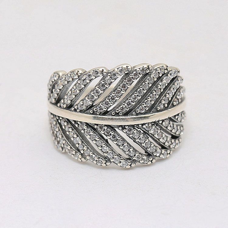 anello pandora con piuma anello pandora con piuma