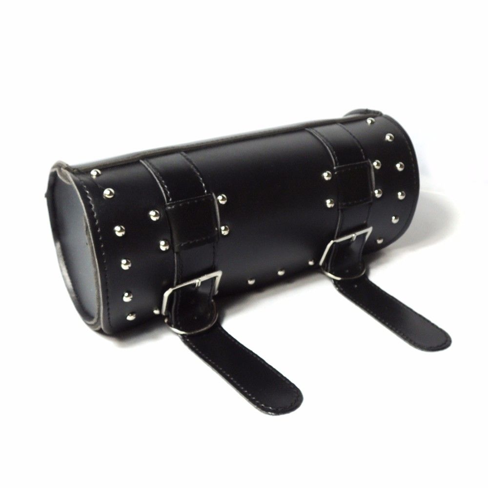 Universal Motorcycle Handlebar Bag PU Leather Motorbike Bags Sissy Bar