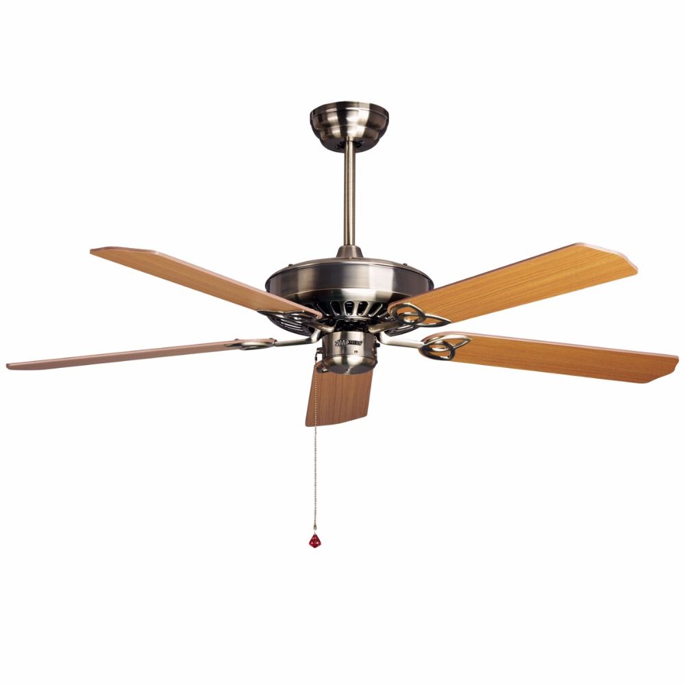 Wood Ceiling Fan 52inch 5 Leaf Without Light And 2 Size Rod For Wood Ceiling Fan 52inch 5 Leaf Without Light And 2 Size Rod For Livingroom Bedroom Dinning Room Wooden Fans