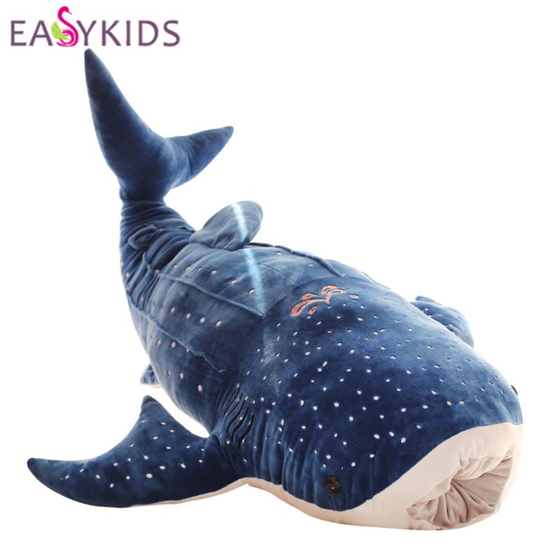 2018 50 100cm lovely blue shark plush toys big fish pillow cushion