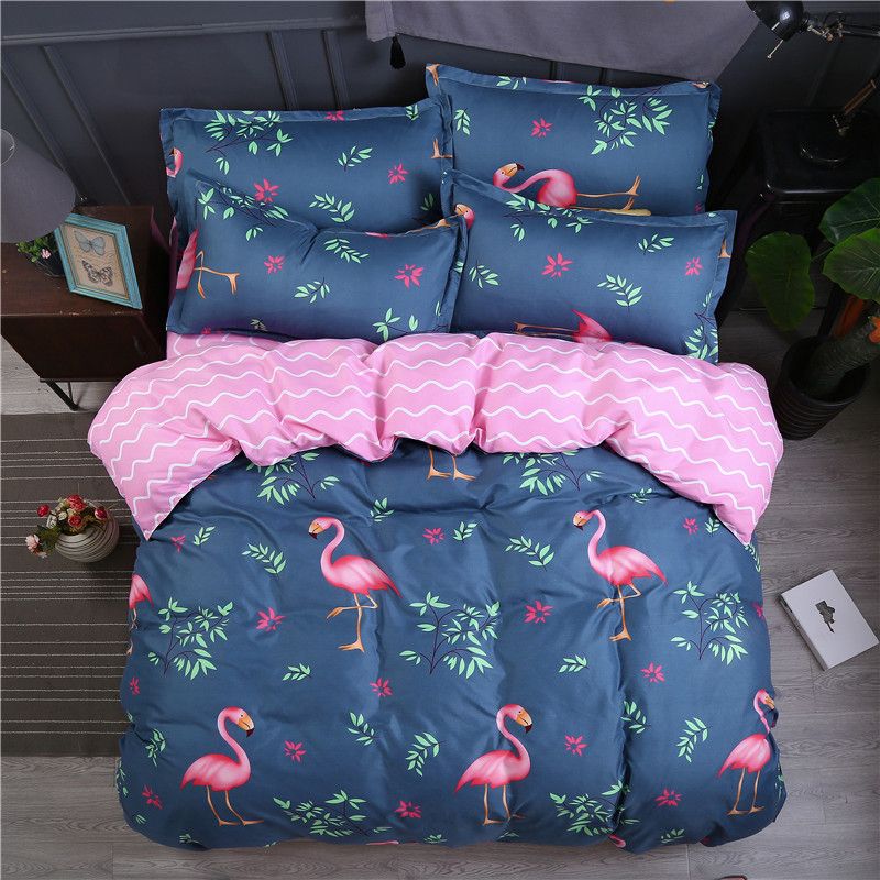 King Size Bedding Set Flamingo Sets Queen Jogo De Cama King Size Bedding Set Flamingo Sets Queen Jogo De Cama Reactive Printed Bed Sheets Single Linen Kids Duvet Cover Polka Dot Modern