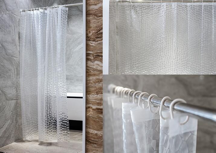 2019 New Home Garden Shower Curtain Eva Translucent 3d Thickened