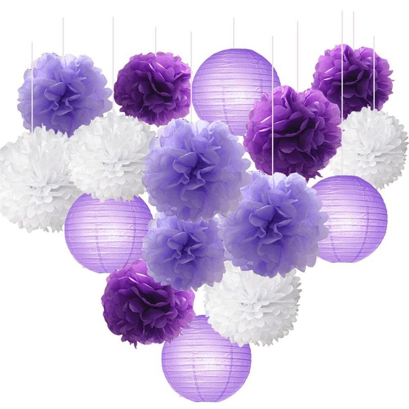 tissue paper flowers ball pom poms mixed paper lanterns craft kit paper flower lanterns