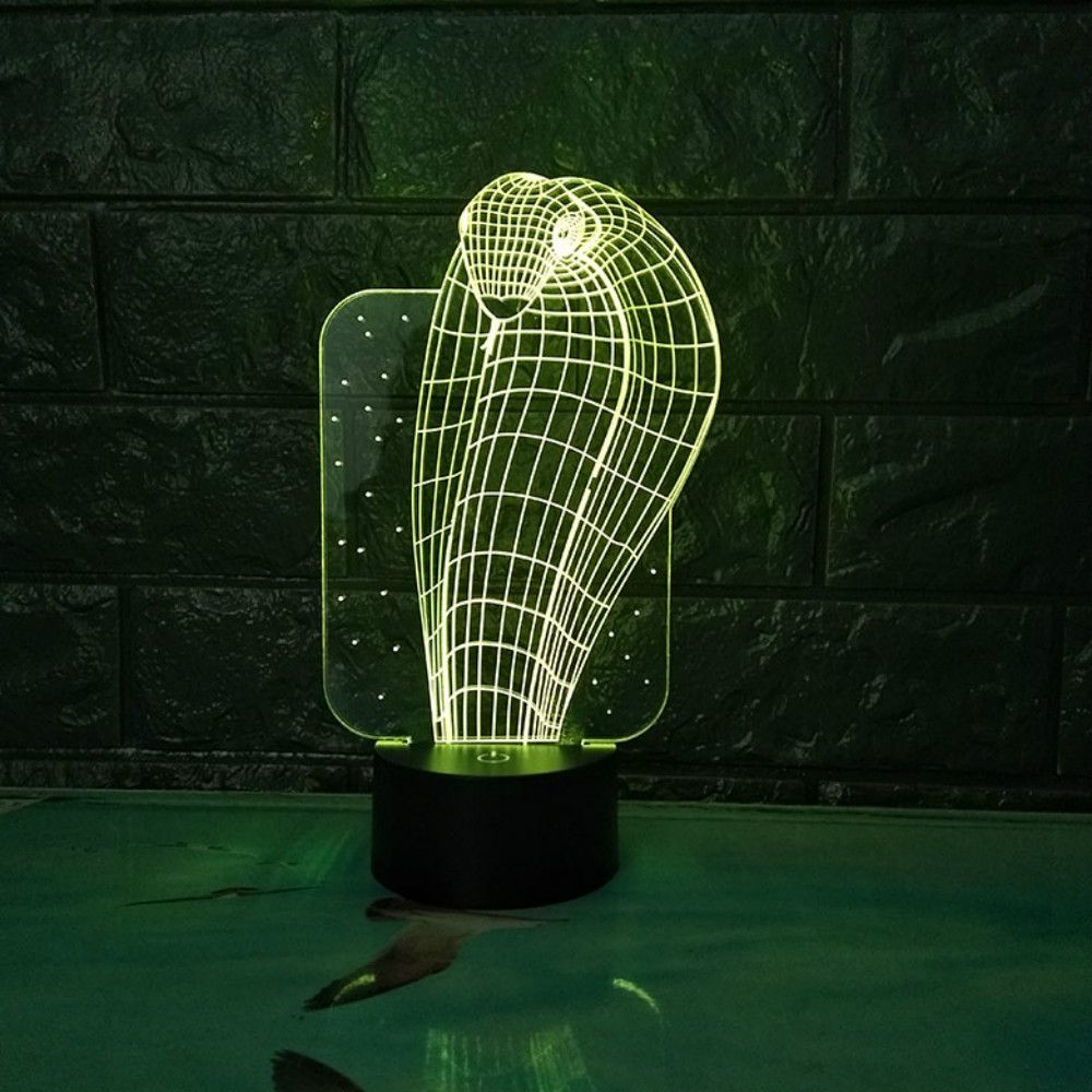 Changer Lampe Table En Gros 3d Cobra Télécommande 7 Dropshipping Usb Cadeau De L'enfant Led Night Mystérieux Couleurs Light Décorative JKF13lcT