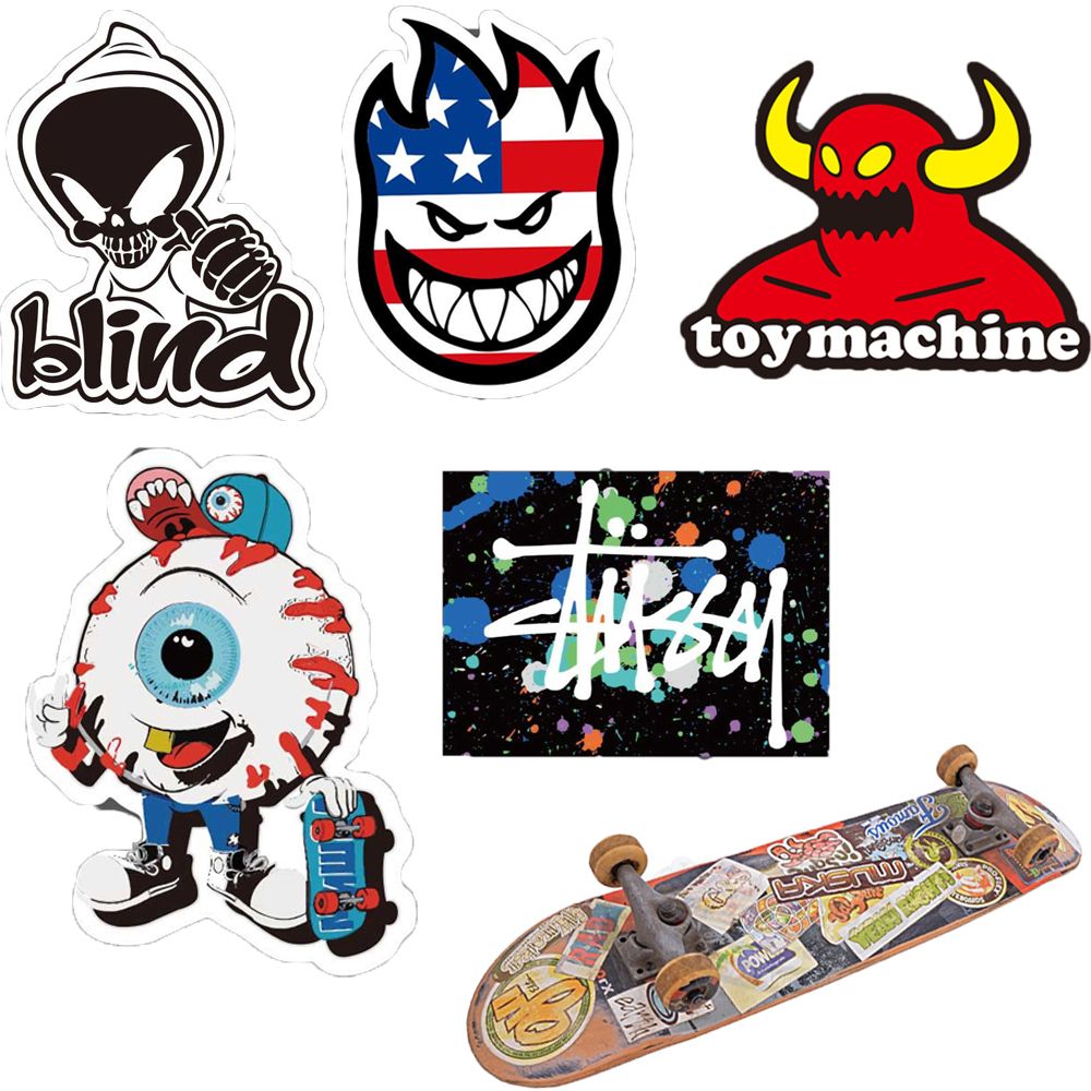 Skate Skateboard Sport Brand Sticker Waterproof for Car Skateboard