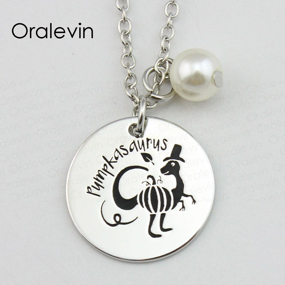 wholesale pumpkasaurus inspirational hand stamped engraved