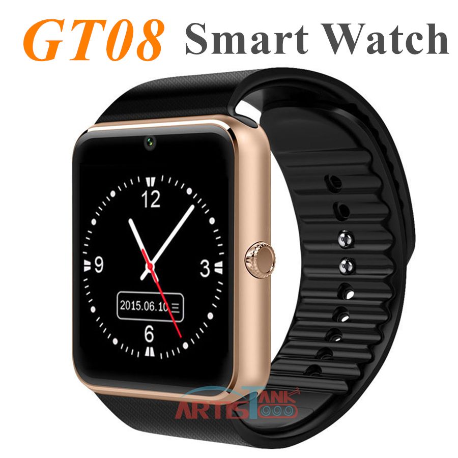 GT08 Bluetooth Smart Watch With SIM And TF Card Slot Health Watchs For