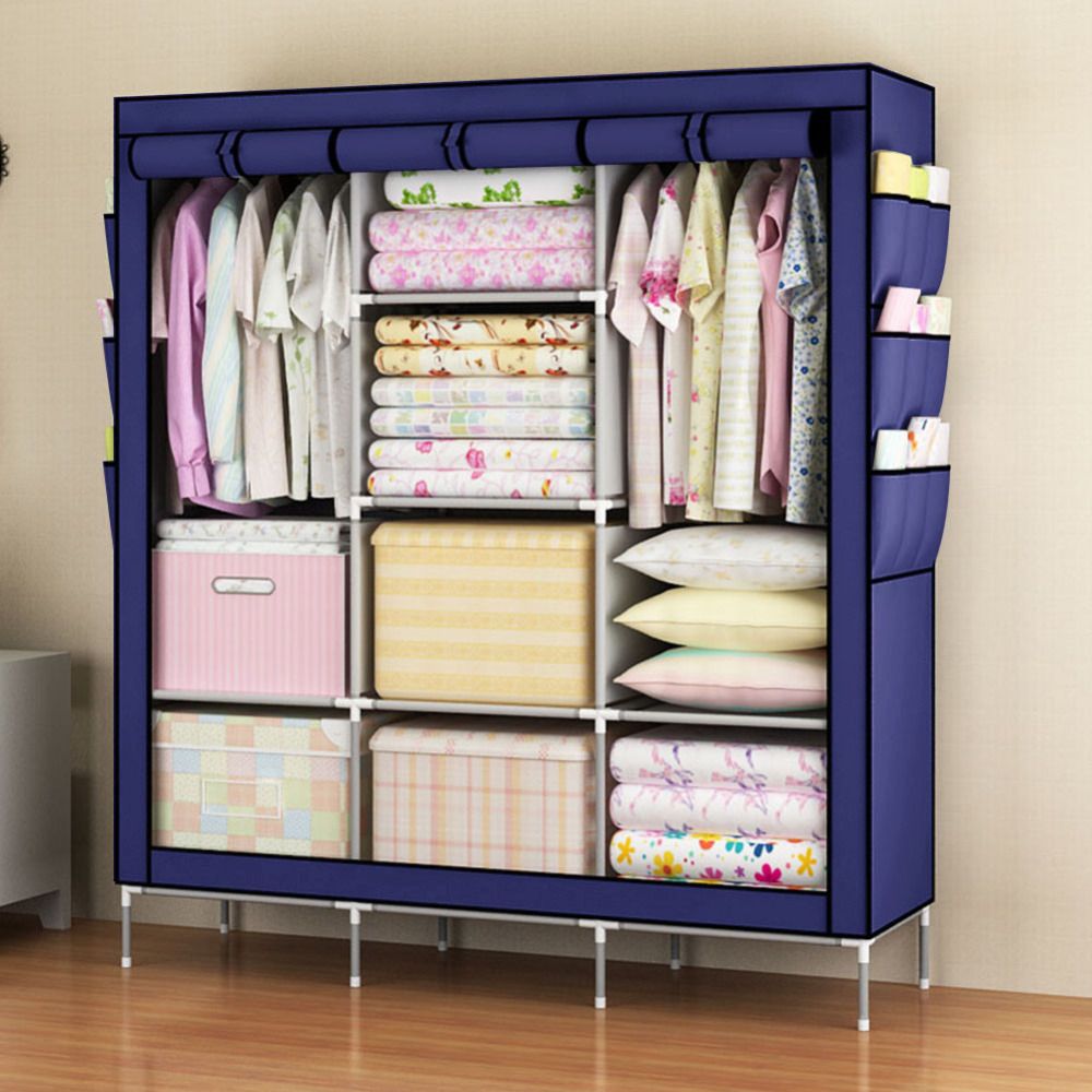 2018 Simple Clothes Closet Portable Wardrobe Storage Organizer With 2018 Simple Clothes Closet Portable Wardrobe Storage Organizer With Shelves Multilayer Sturady Durable Construction Cabinet From Samanthaadam1820