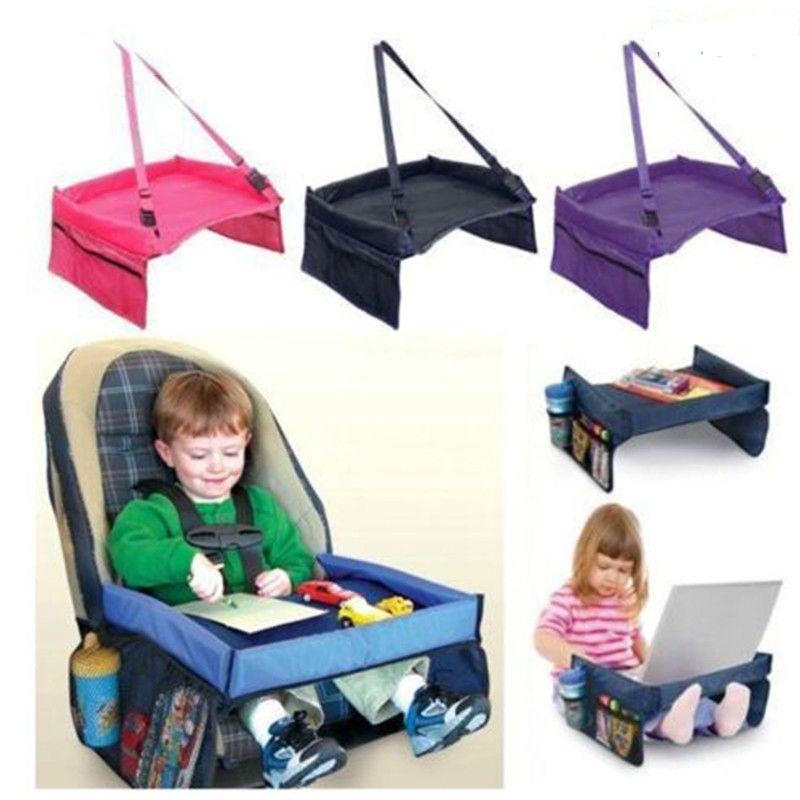 Waterproof Table Car Seat Tray Storage Kids Infant Stroller Holder For Children Kid Baby Rattles Booster Seats Travel Gadgets