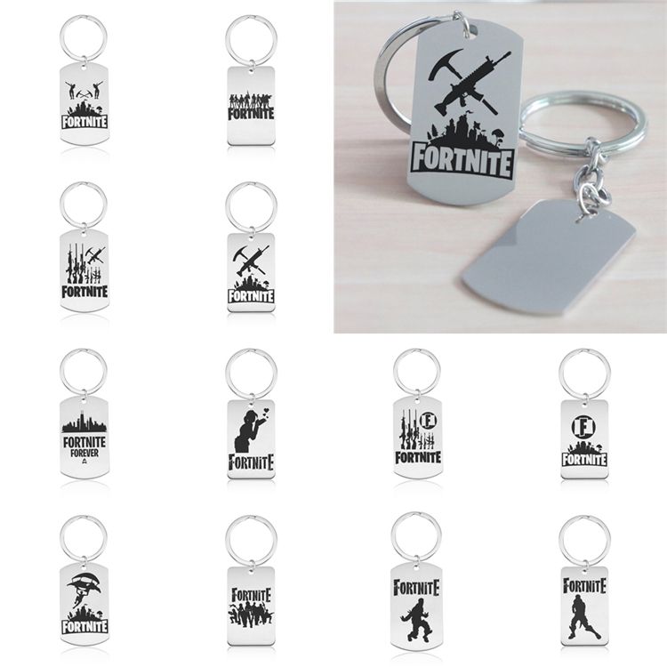 Acquista Fortnite Portachiavi Giocattoli 24 Disegni Fortnite Logo - acquista fortnite portachiavi giocattoli 24 disegni fortnite logo ciondolo in acciaio inox stampa laser catena portachiavi in metallo gioielleria bambini