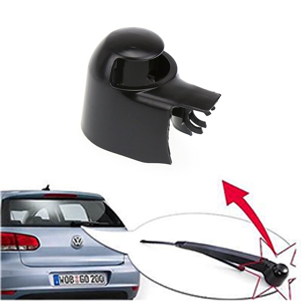 2019 Black Rear Wiper Washer Arm Blade Cover Cap For VW/ MK5/ Golf