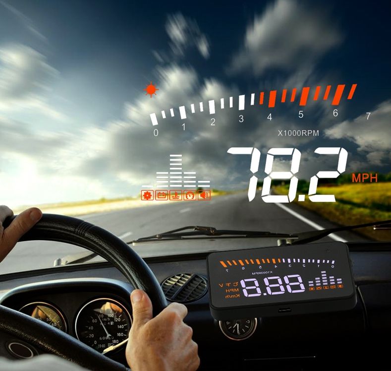 Wholesale Best Quality BRAND Car Multimedia HUD Head Up Display OBD2