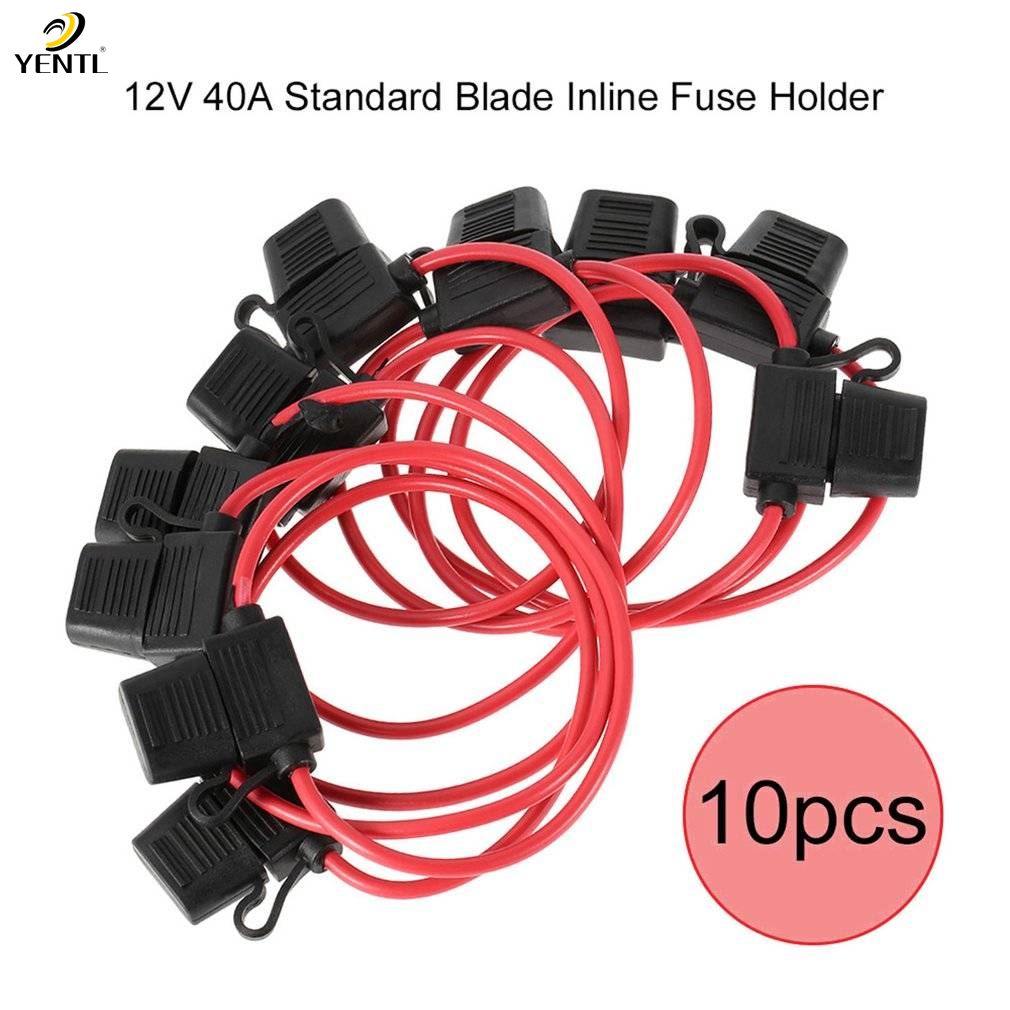 12V 40A Standard Blade Inline Fuse Holder with Waterproof Dustproof Cover Professioanl 12V Splash 12V 40A Standard Blade Inline Fuse Dustproof Cover ...