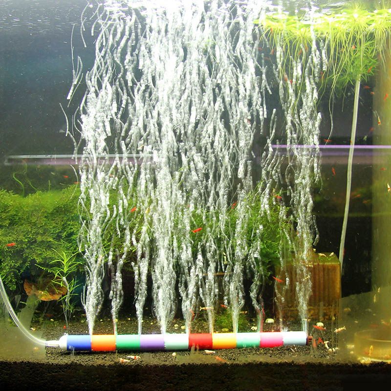 2021 30CM DIY Multicolor Aquarium Air Curtain Bar Bubble Strip Aerator