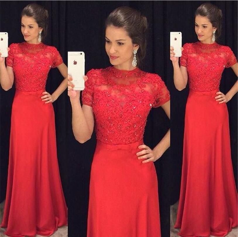 red formal dresses short