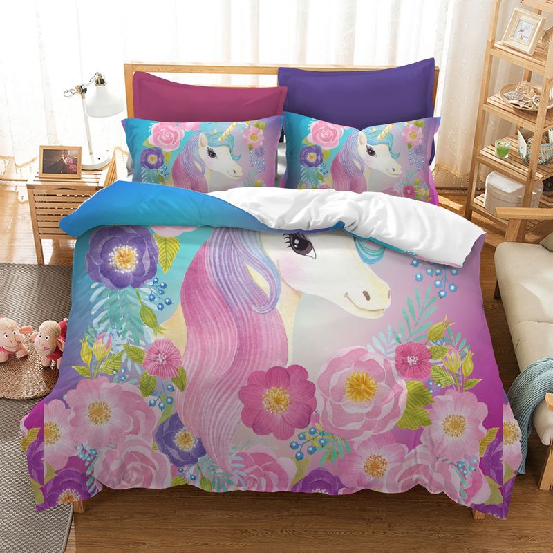 Fanaijia Unicorn Bedding Sets King Size Cartoon 3d Printed Duvet Fanaijia Unicorn Bedding Sets King Size Cartoon 3d Printed Duvet Cover Bed Kids Bedline Au Us Drop Queen Covers Black Comforter
