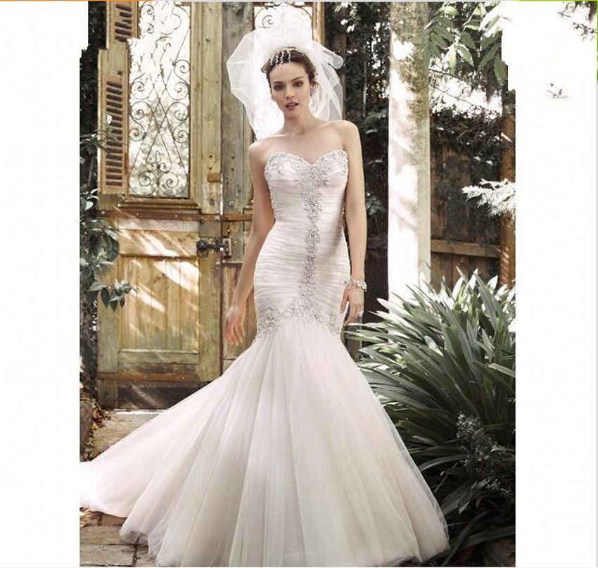 mermaid diamond wedding dress