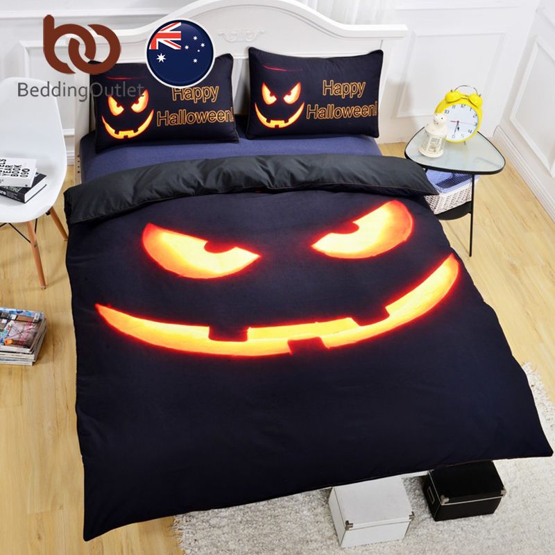 beddingoutlet happy halloween bedding set shiny duvet cover with pillowcases super soft quilt cover set au size double queen cotton duvet covers king king