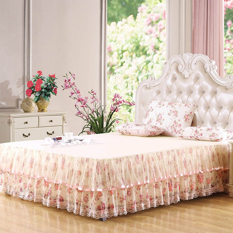 Skirted Bedspread King Bed Skirtks Lace Fl Skirts Skirted Bedspread King Bed Skirtks Lace Fl Skirts 180x200cm Full One Piece New Daybed Skirt Bedskirt From Yiruishen