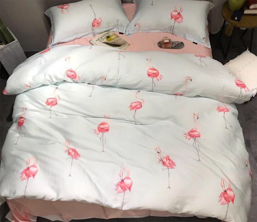 Fashion Bird Bedding Set Teen Child Kid Girl Full Queen King Fashion Bird Bedding Set Teen Child Kid Girl Full Queen King Trend Double Home Textile Flat Sheet Pillow Case Quilt Cover Sets Clearance