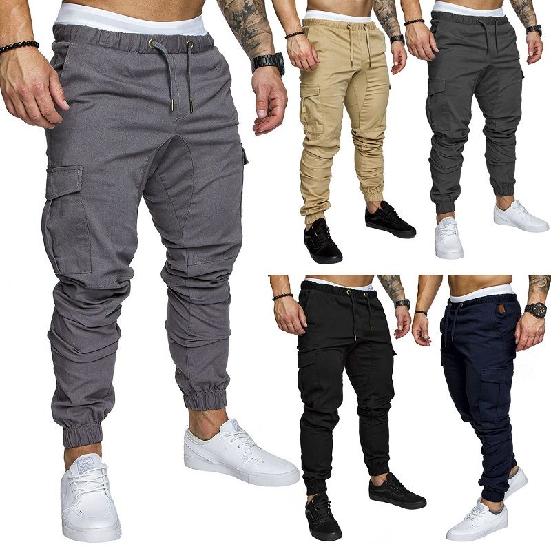 2019 Designer Mens Clothing Cargo Pants Pocket Safari Style Casual ...