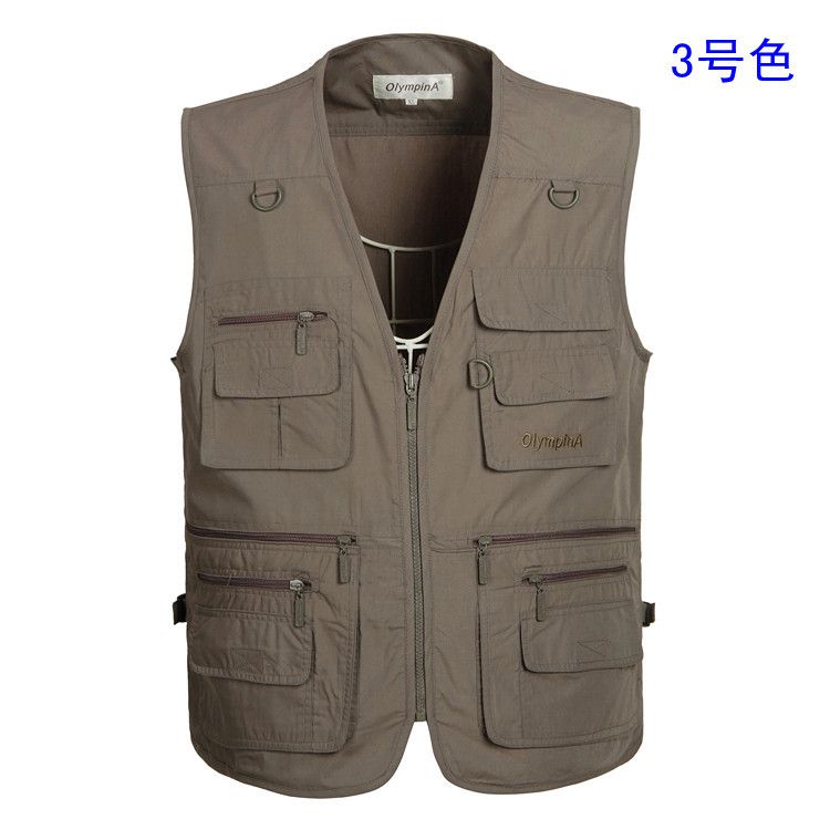 2020 New High Quality Fashion Vests For Men Wholesale Men&#39;s Multi Pocket Photography Vest Men ...